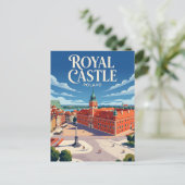 Carte Postale Château royal, Varsovie Pologne (Debout devant)