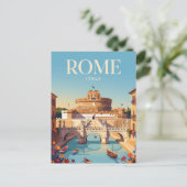 Carte Postale Château Sant'Angelo Italie (Debout devant)