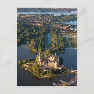 Carte postale Château Schwerin (île), Allemagne