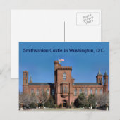 Carte Postale Château Smithsonian à Washington, D.C. (Devant / Derrière)