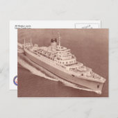 Carte Postale Château SS Windsor, Union Castle Line (Devant / Derrière)