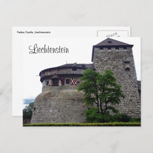 Carte Postale château vaduz (Devant / Derrière)