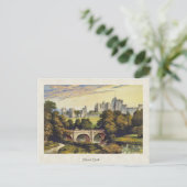 Carte Postale Château vintage Alnwick Northumberland (Debout devant)