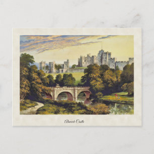 Carte Postale Château vintage Alnwick Northumberland