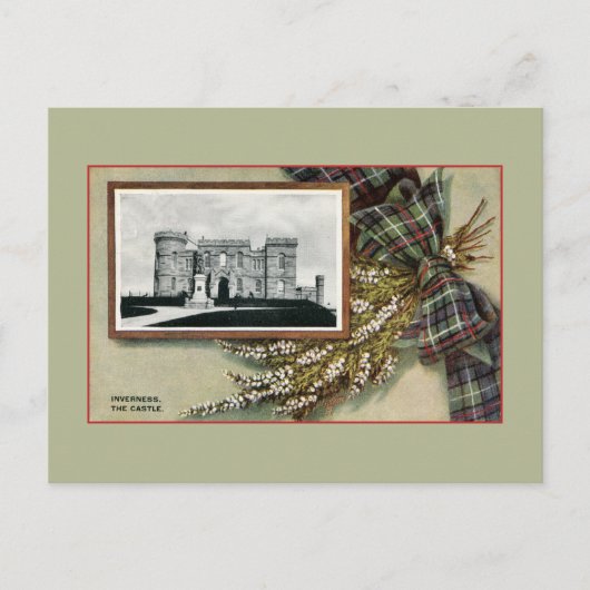 Carte Postale Château vintage Inverness traditionnel écossais (Devant)