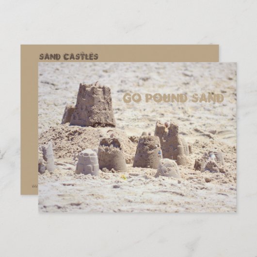 Carte postale Châteaux de sable (Devant / Derrière)