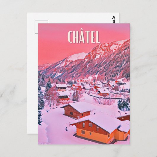 Carte Postale Châtel Station de ski  (Devant / Derrière)