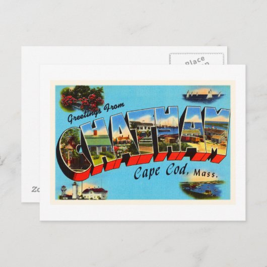 Carte Postale Chatham Cape Cod Massachusetts MA Travel Souvenir (Devant / Derrière)