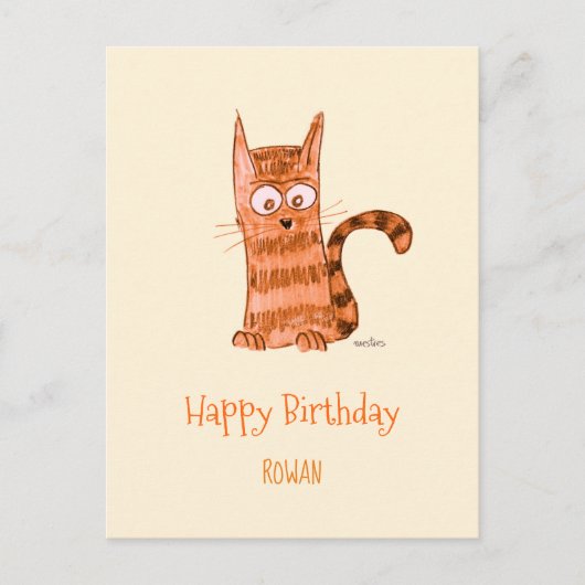 Carte Postale Chaton joueur (Devant)