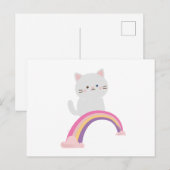 Carte Postale Chaton Mignon Chat (Devant / Derrière)