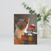 Carte Postale chaton siamois (Debout devant)