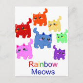 Carte Postale Chatons arc-en-ciel ! (Devant)