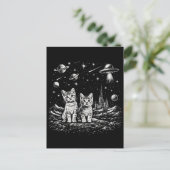 Carte Postale Chatons de l'espace Chats dans le Cosmos (Debout devant)