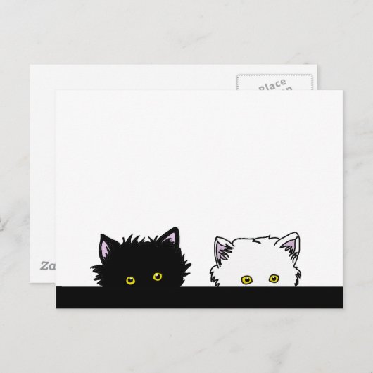 Carte Postale Chatons de piaulement (Devant / Derrière)