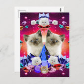 Carte Postale Chatons et diamants (Devant / Derrière)
