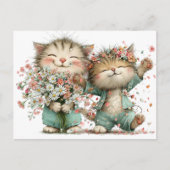 Carte Postale Chatons Floraux  (Devant)