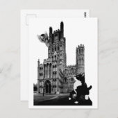 Carte Postale Chatons jouant sur la cathédrale d'Ely (Devant / Derrière)
