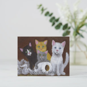 Carte Postale Chatons Joueurs