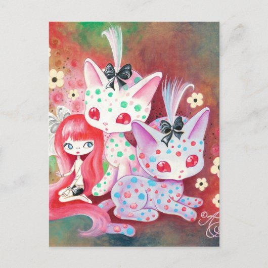 Carte Postale Chatons tachetés (Devant)