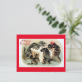 Carte Postale Chatons, un joyeux Noël, (Debout devant)