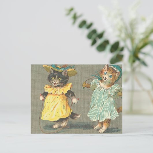 Carte Postale Chatons vintages (Debout devant)