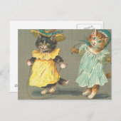 Carte Postale Chatons vintages (Devant / Derrière)