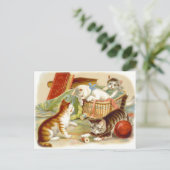 Carte Postale Chatons vintages S'Amuser (Debout devant)