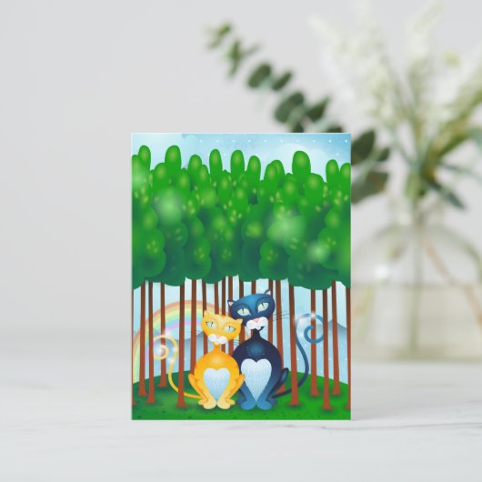 Carte Postale Chats (Debout devant)