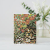 Carte postale Chats à fleurs vintages (Debout devant)