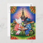 Carte Postale Chats à Paris (Devant / Derrière)