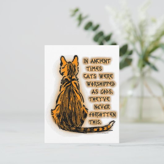 Carte Postale Chats adorés comme dieux (Debout devant)