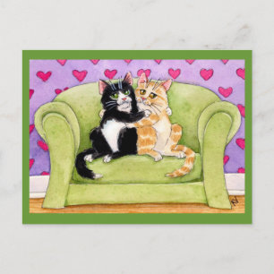 Carte postale Chats amoureux