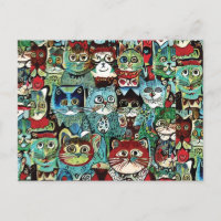 Chats Anthropomorphes Victoriens Aux Couleurs Terr