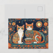 carte postale chats café (Devant / Derrière)