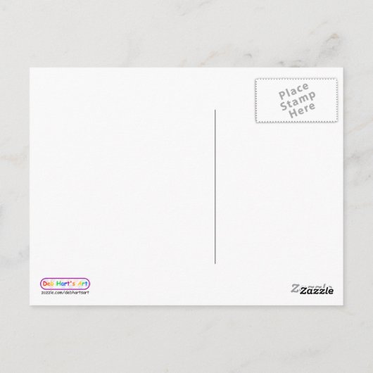 Carte Postale Chats colorés Anniversaire (Dos)