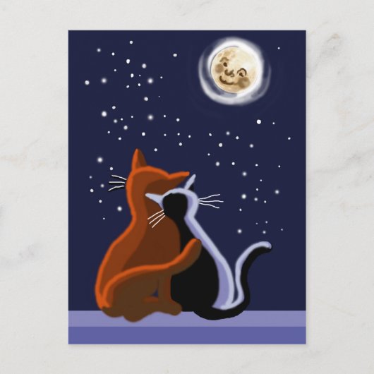 Carte Postale Chats d'amour (Devant)