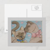 Carte Postale Chats d'amour (Devant / Derrière)