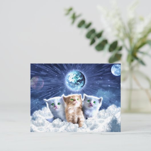 Carte Postale Chats dans le nuage (Debout devant)