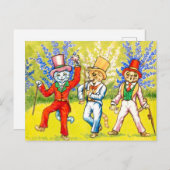 Carte Postale Chats dansants (Devant / Derrière)