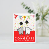 Carte Postale Chats de fin d'études amusants 2025 (Debout devant)