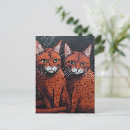 Carte Postale Chats de gingembre uniques (Debout devant)