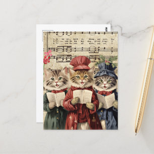 Carte Postale Chats de Noël