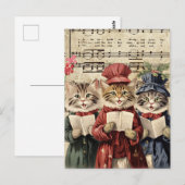 Carte Postale Chats de Noël (Devant / Derrière)