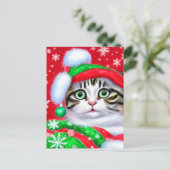 Carte Postale Chats de Noël festifs (Debout devant)