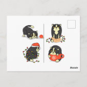 Carte Postale Chats de Noël mignons et amusants (Dos)