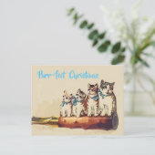 Carte Postale Chats de Noël victoriens amusants (Debout devant)