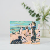 Carte Postale Chats de plage (Debout devant)