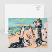 Carte Postale Chats de plage (Devant / Derrière)