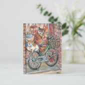 Carte Postale Chats devant le magasin de viande (Debout devant)