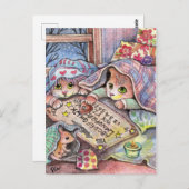 Carte Postale Chats effrayants (Devant / Derrière)